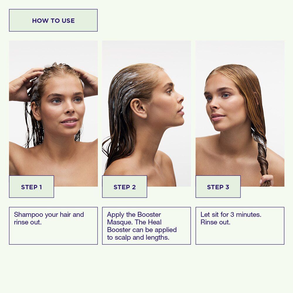 Head & Hair Heal Booster Masque - Deep Conditioning Treatment for Damaged Hair - Perfect for Post-Color Care & Daily Hydration
