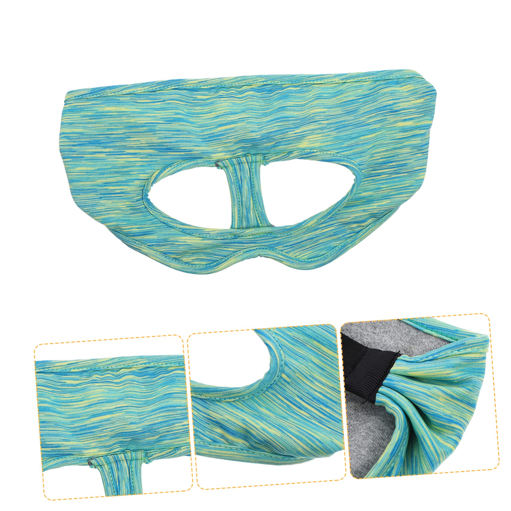 Breathable Green Striped VR Headset Face Cover - Sweat-Resistant & Comfortable for Oculus Quest 2, HTC Vive, PSVR - Perfect for Gaming, Fitness & Virtual Reality Experiences