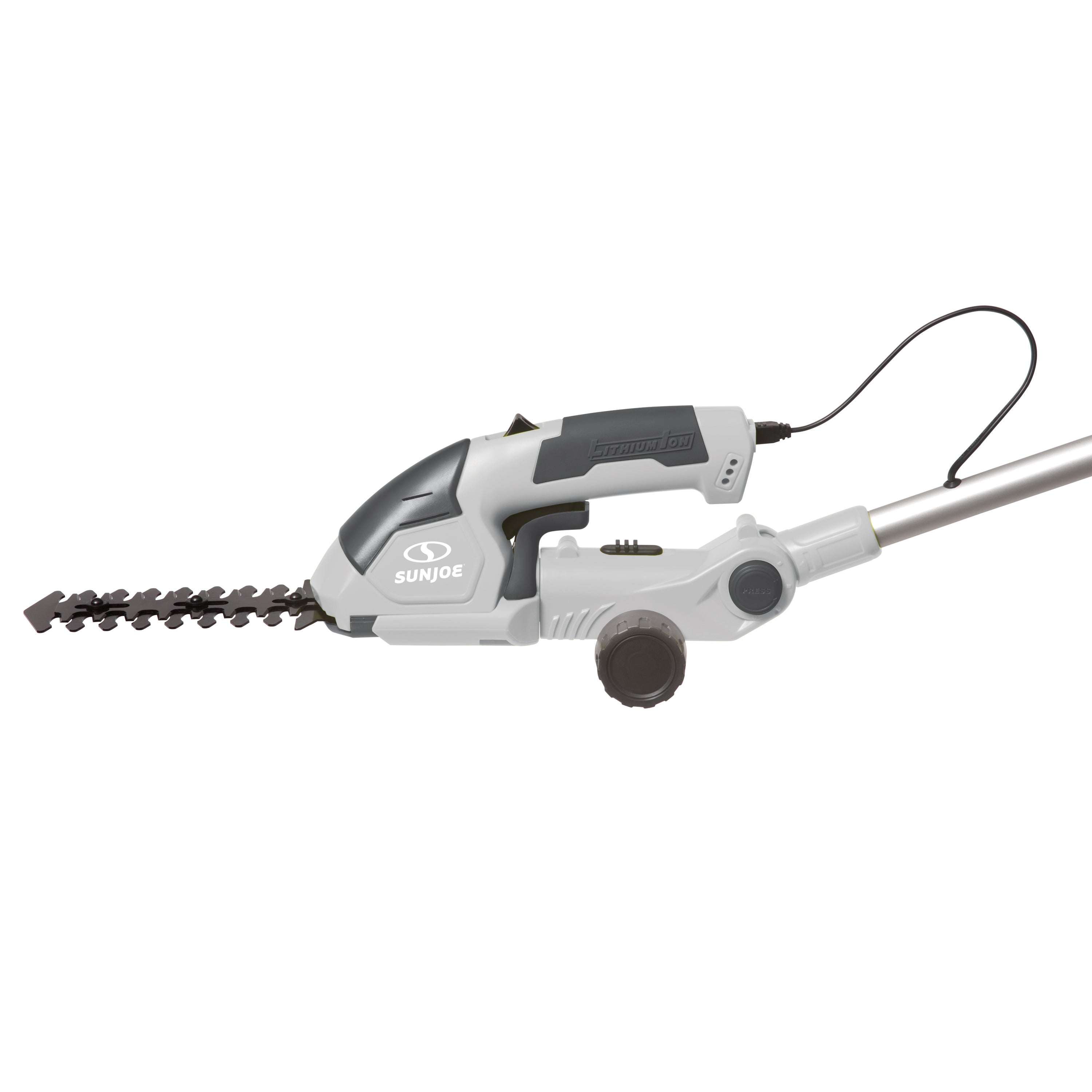 Sun Joe HJ605CC GRY 2-in-1 Cordless Telescoping Grass Trimmer & Edger | 7.2V Lithium-Ion Battery | Lightweight & Easy to Use | Perfect for Lawn Edging, Trimming Grass & Weeds Around Fences, Walkways & Garden Borders (Grey)