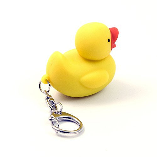 Kikkerland LED Duck Keychain Light - Bright Mini Flashlight for Keys, Perfect for Nighttime Safety & Finding Keyholes - Ideal for Camping, Hiking, and Emergency Use
