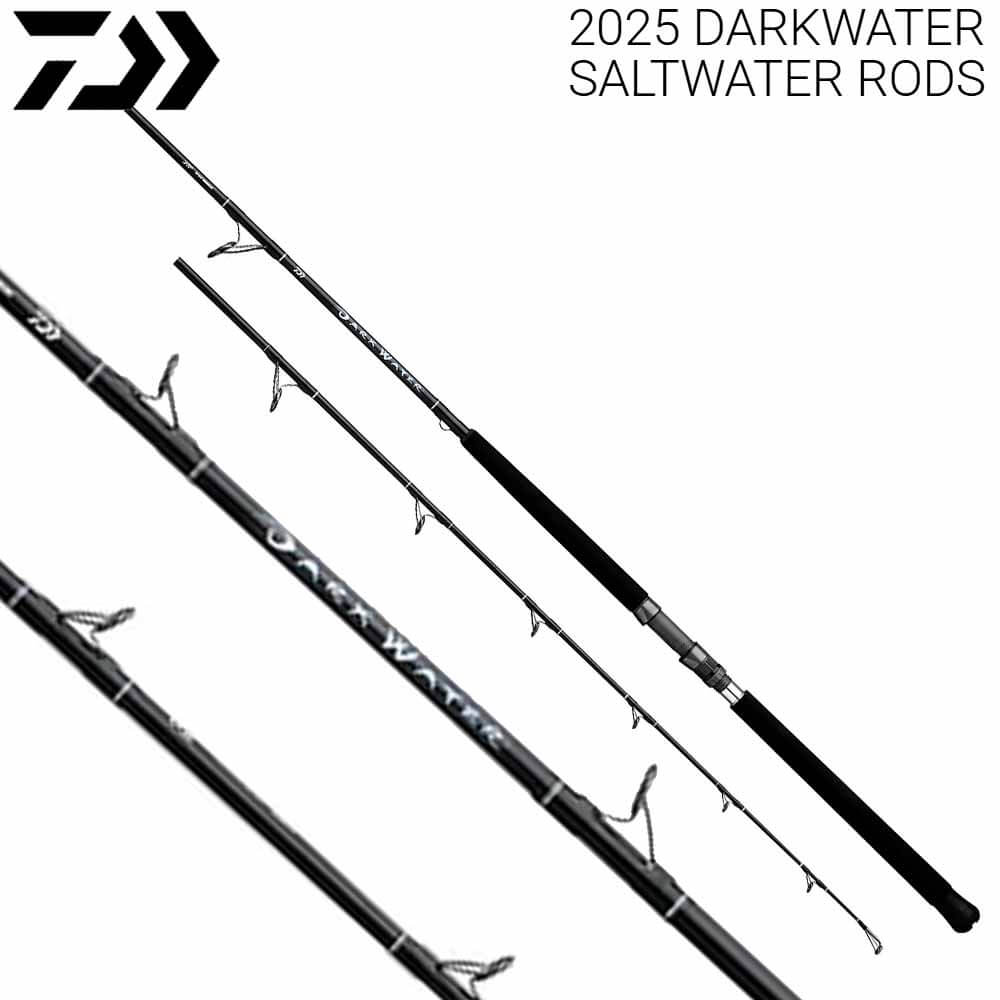 Daiwa Darkwater Conventional Fishing Rods - Saltwater & Freshwater Fishing Rod for Surf, Pier, and Boat Angling