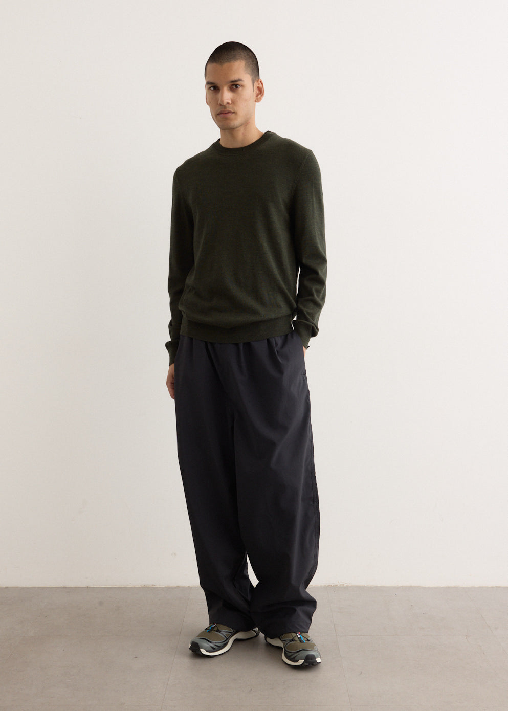 Airy Wide Leg Pants PT03251OS Black - Comfortable Loose Fit Trousers for Women, Perfect for Casual Wear, Yoga, and Travel