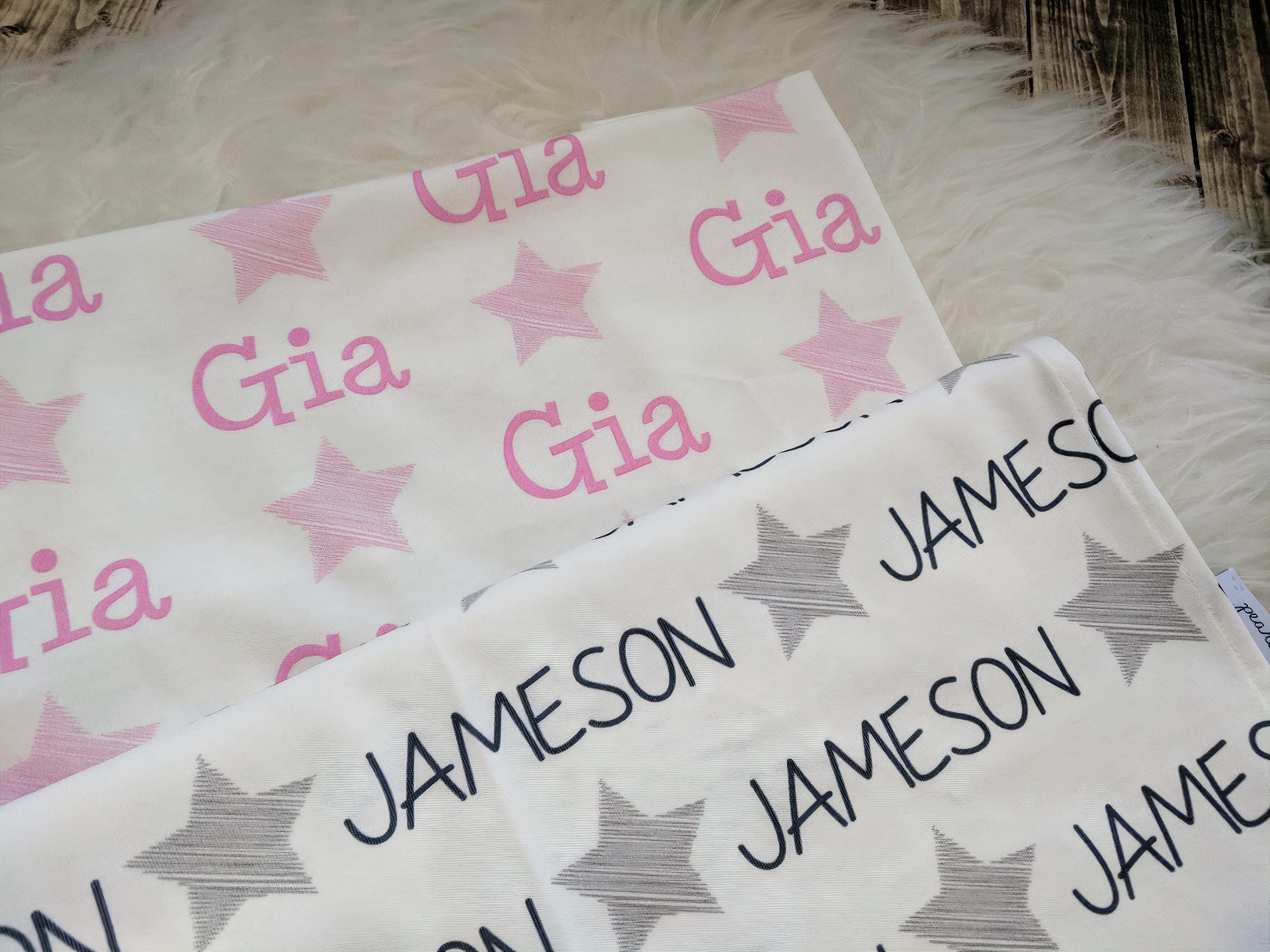 Personalized Baby Name Swaddle Blanket - Custom Newborn Boy & Girl Gift for Birthdays, Christmas, Baby Shower - Soft & Cozy Blanket for Infants, Toddlers & Adults - Perfect Baby Registry Gift & Mother's Day Present