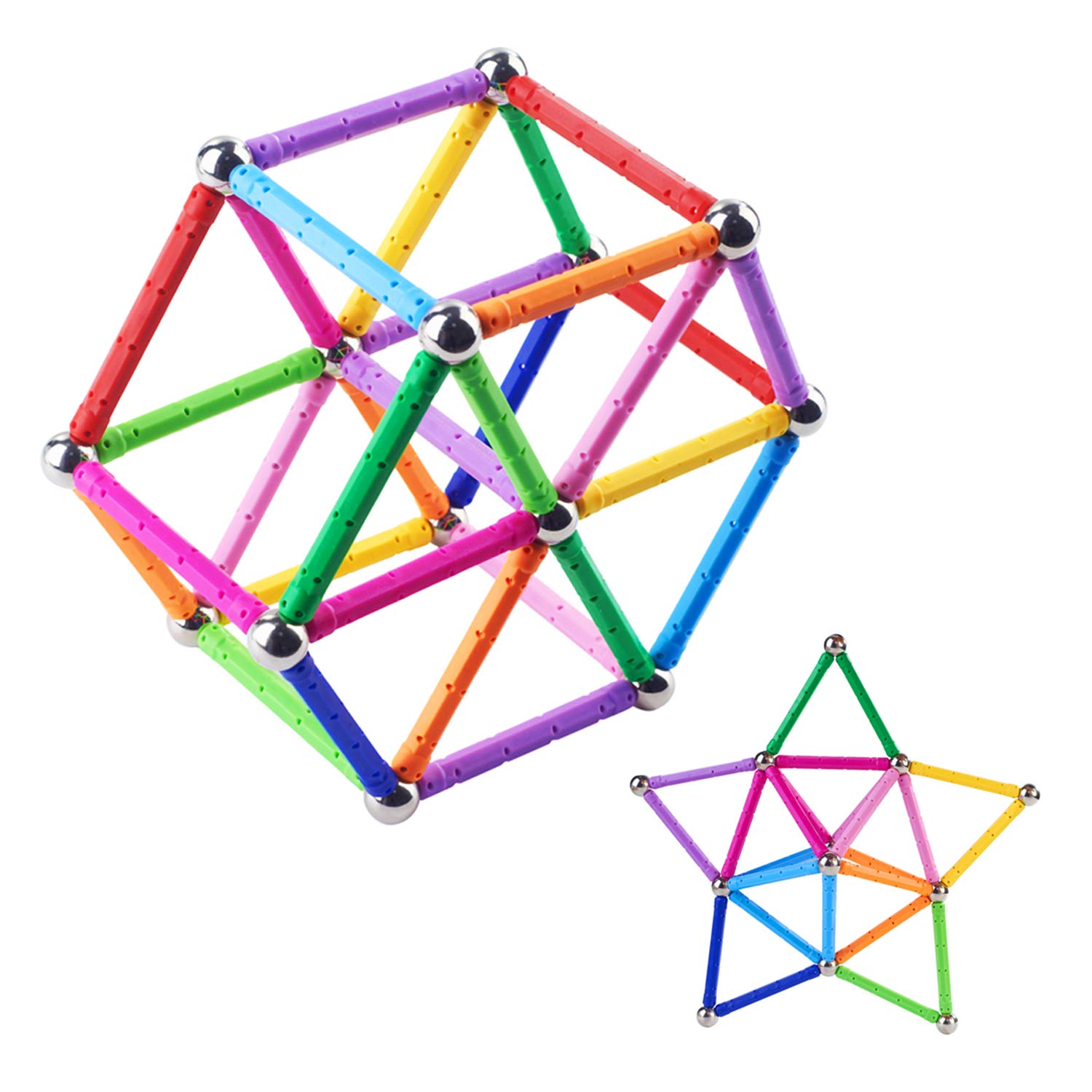204 Pcs Magnetic Building Sticks & Blocks STEM Educational Toys for Kids & Adults - 2.3