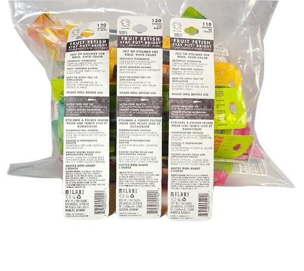 Milani Fruit Fetish Liquid Eyeliner - Waterproof, Long-Lasting (50 Pcs Wholesale Box) - Perfect for Makeup Artists, Salons & Beauty Enthusiasts