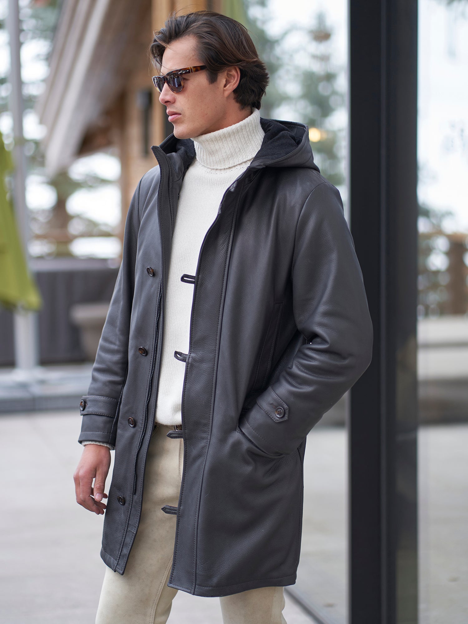 Premium Rowen Deerskin Parka Jacket - Genuine Leather Winter Coat for Men & Women | Warm & Stylish Outerwear for Cold Weather, Outdoor Adventures & Urban Fashion