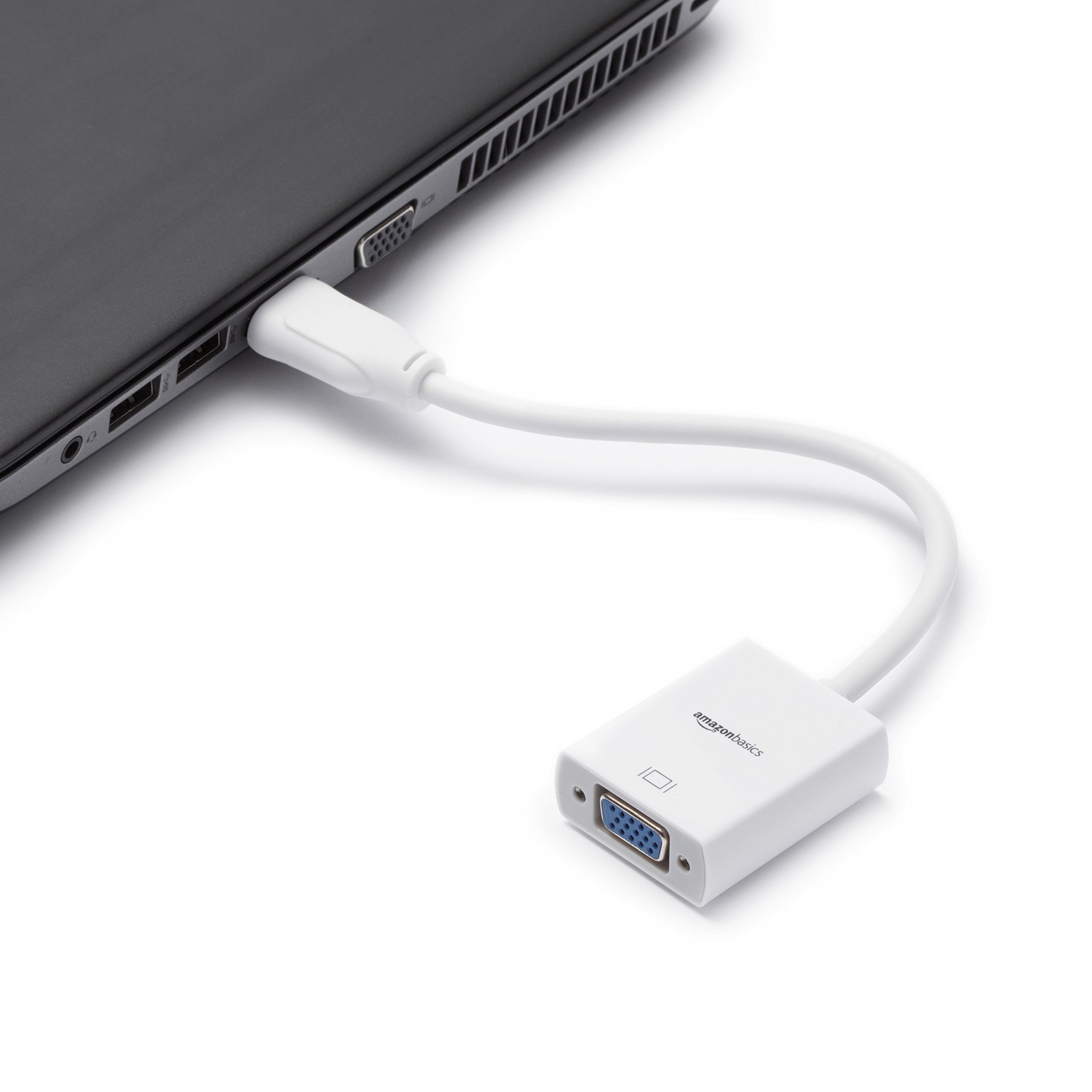 Amazon Basics DisplayPort to VGA Adapter 5-Pack - Gold-Plated Connectors for High-Quality Video Transmission - Perfect for Monitors, Projectors & Multi-Screen Setups at Home or Office