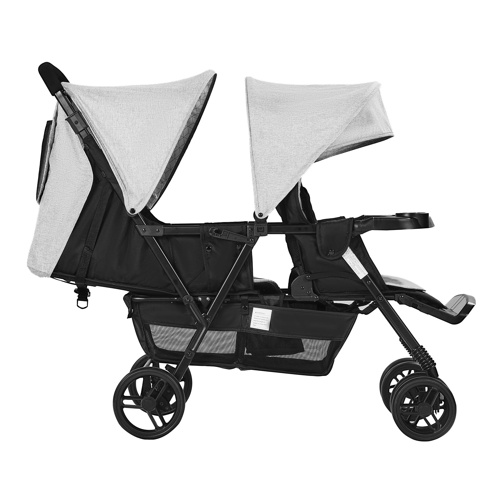 VEVOR Double Stroller for Toddlers, Lightweight Side by Side Baby Stroller with Adjustable Canopy & Storage Basket, Perfect for Twins or Siblings - Ideal for Park Walks, Shopping & Travel