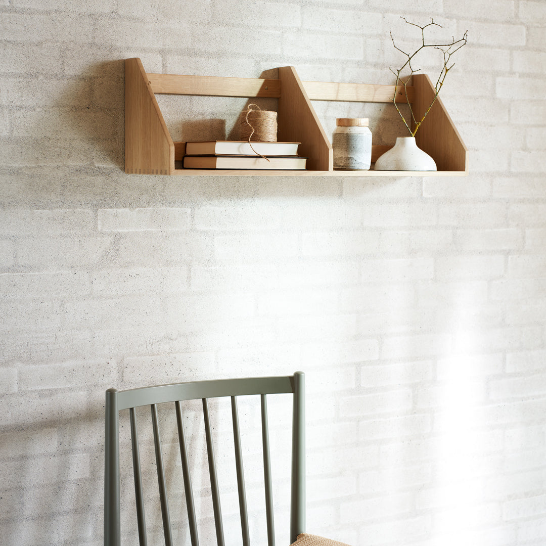 Borge Mogensen B5 Wall Shelf by FDB Mobler - Mid-Century Modern Wooden Shelf for Living Room, Bedroom & Office Storage