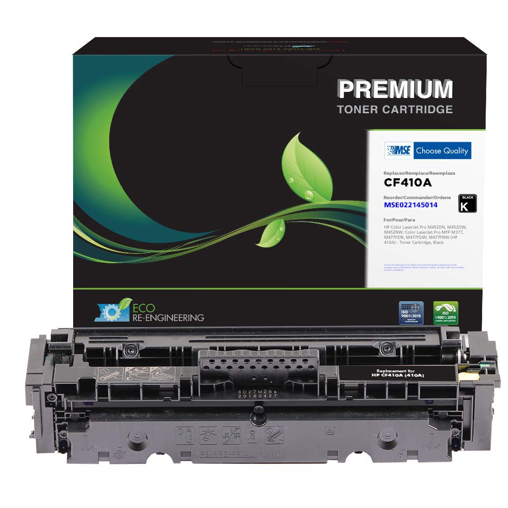 High-Quality MSE Remanufactured Toner Cartridge Replacement for HP CF410A (HP 410A) | Black | Compatible with HP LaserJet Printers | Office & Home Printing Solution