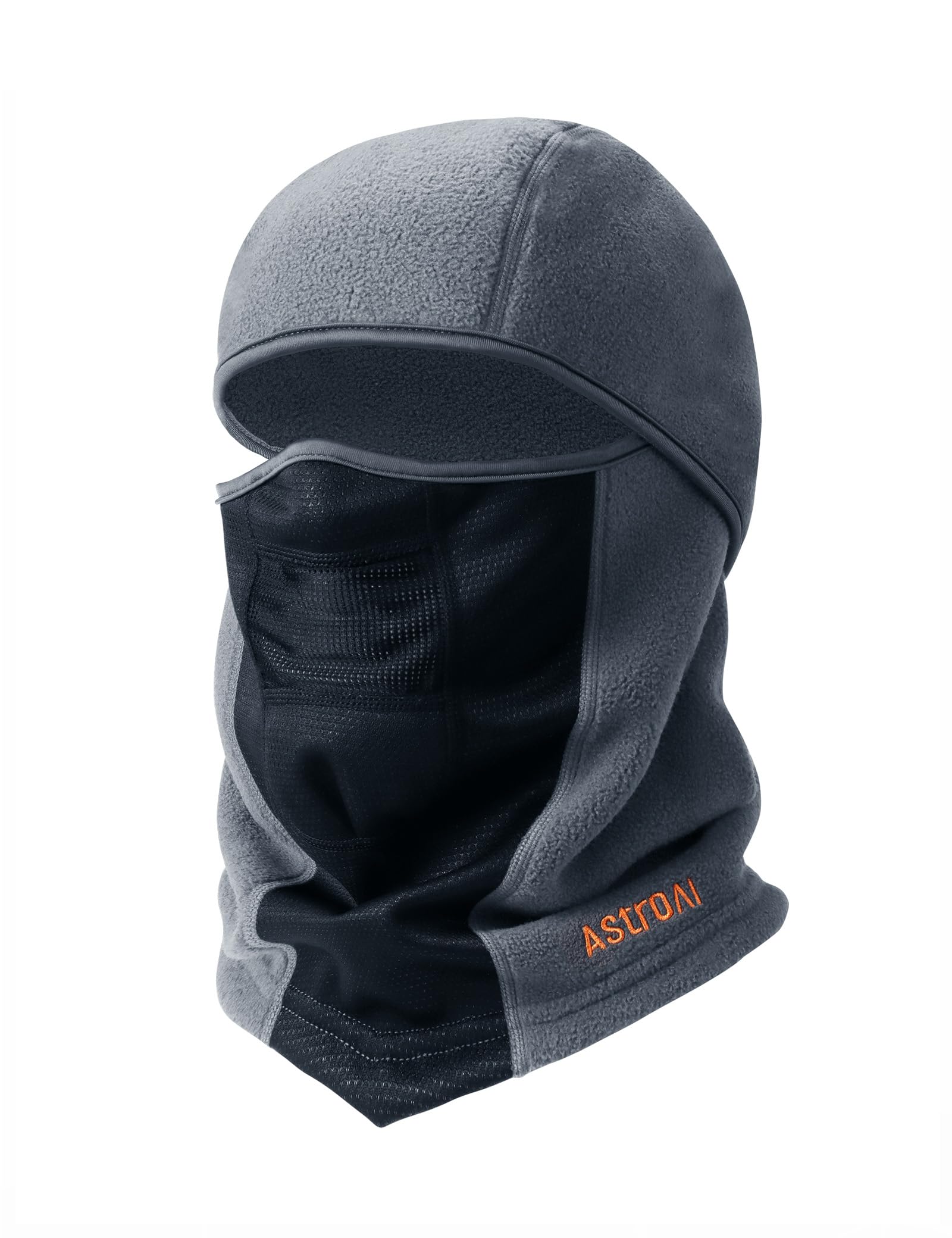AstroAI Ski Mask Balaclava - Windproof & Breathable Face Cover for Winter Sports, Motorcycling, Hiking - Superfine Polar Fleece (Gray & Black Bundle) - Cold Weather Protection Gear