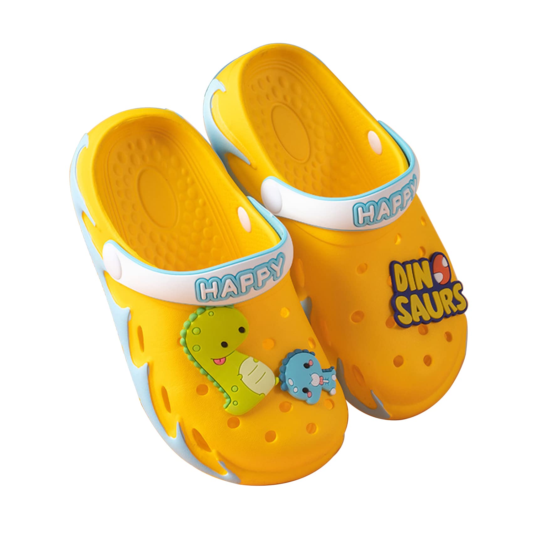 **Toddler Dinosaur Clogs - Kids Slip-On Garden Shoes for Boys & Girls - Lightweight Beach, Pool & Shower Slippers - Perfect for Outdoor Play, Swimming & Bath Time**
