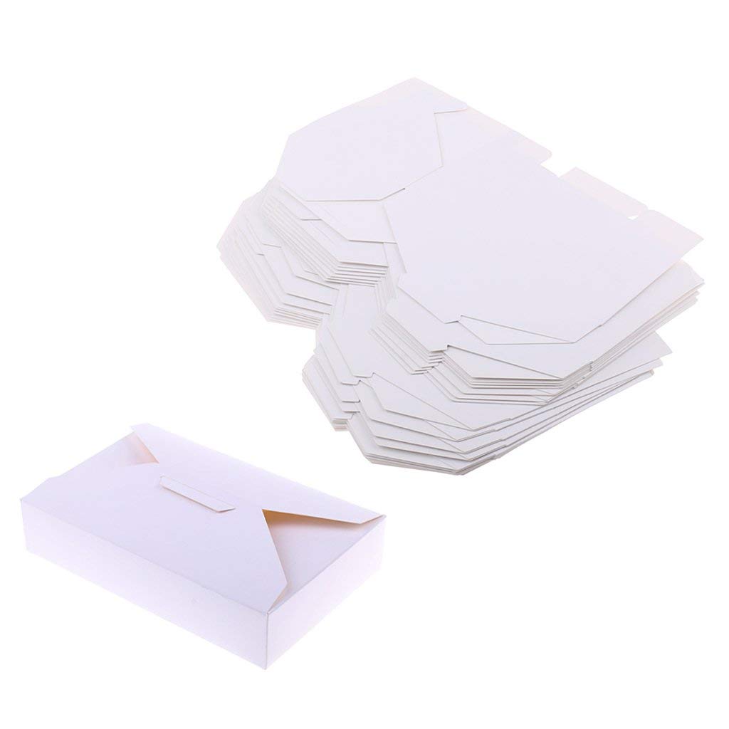 20-Piece Brown & White Kraft Bakery Gift Boxes for Donuts, Muffins, Pastries & Cupcakes | Eco-Friendly Wedding Party Favors & Dessert Packaging | Perfect for Birthday Parties, Baby Showers & Corporate Events - White