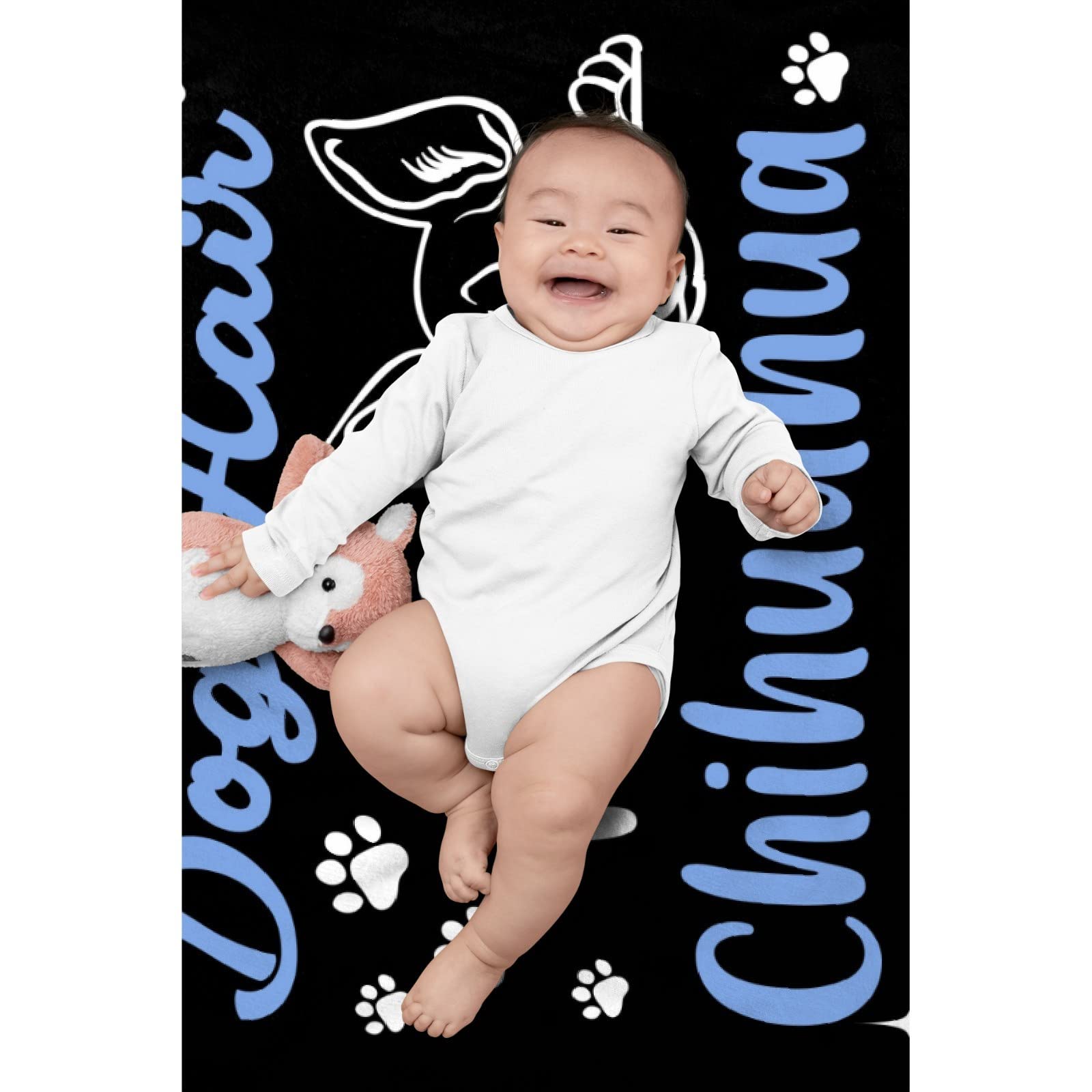 Super Soft Chihuahua Glitter Fleece Throw Blanket - 60 x 50 Inch Funny Pet Lover Gift for Bed, Couch & Sofa - Cozy Travel Blanket for Teens, Adults & Dog Owners - Perfect for Netflix Nights, Camping & Home Decor