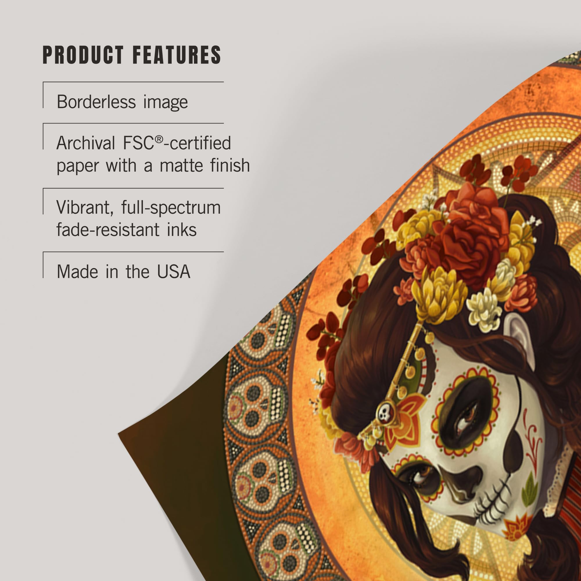 Lantern Press 16x24 Inch Giclee Art Print - Pasadena California Day of the Dead Marionettes Wall Decor | Perfect for Home, Office & Día de Muertos Celebrations