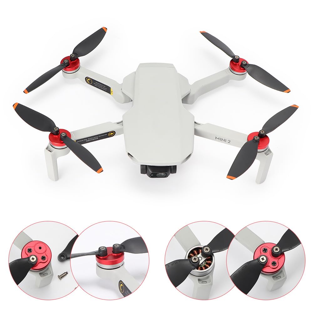 DJI Mini 4 Pro/Mini 3/Mini 3 Pro/Mavic Mini/Mini 2/Mini SE Waterproof Dustproof Aluminum Motor Cover Cap - Drone Accessories for Outdoor Flight Protection