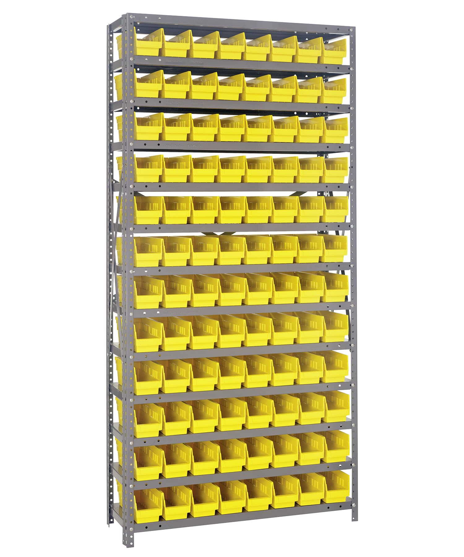 Quantum Storage Systems 1275-101YL Heavy Duty Steel Shelving Unit with 4