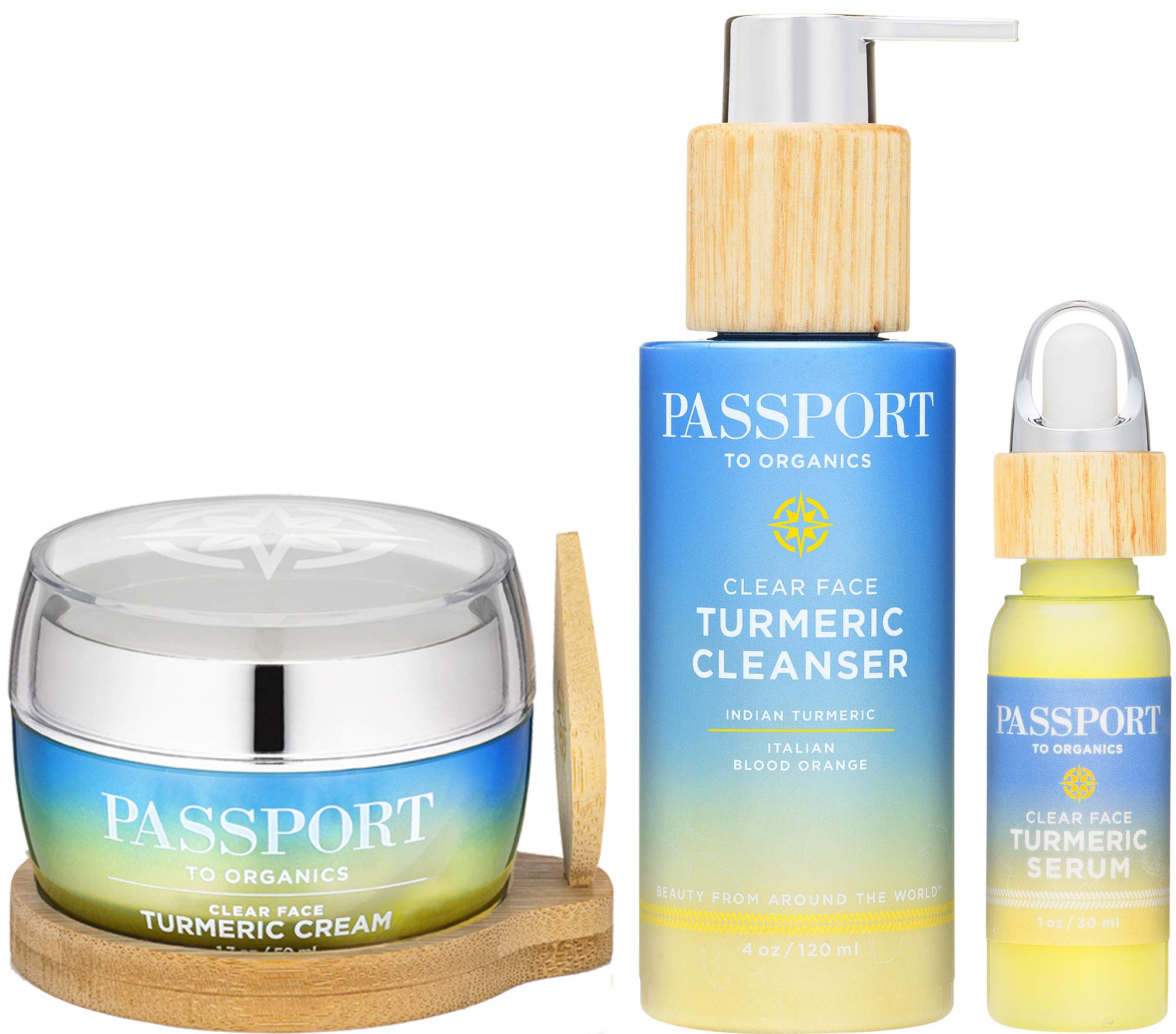 Brightening Turmeric Face Cream Set for Glowing Skin - Anti-Aging & Dark Spot Treatment for Day & Night Use