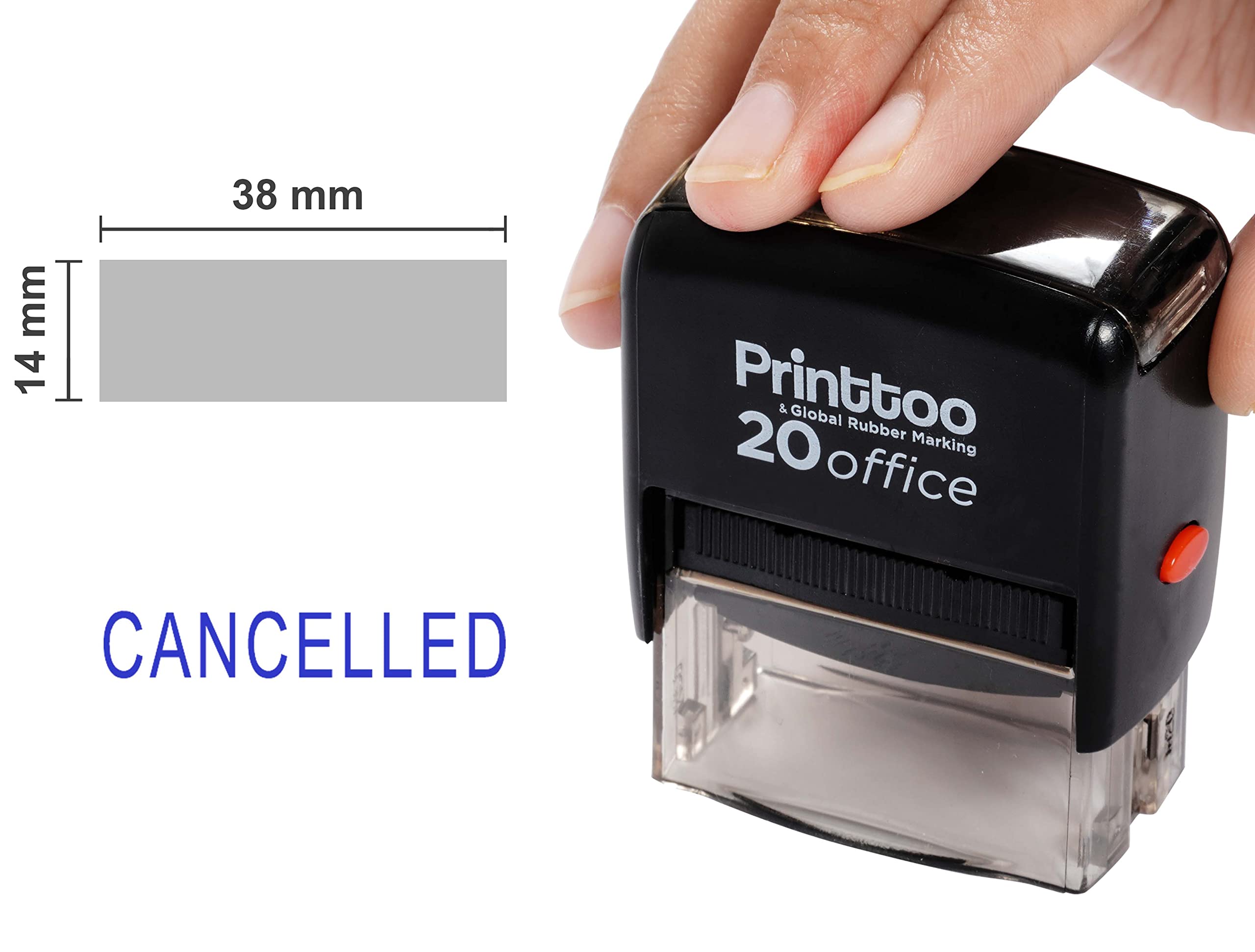 Custom Self-Inking Rubber Stamp for Office & Business – Blue Ink, Personalized Stationery Stamp – Perfect for Mail, Documents, and Paperwork