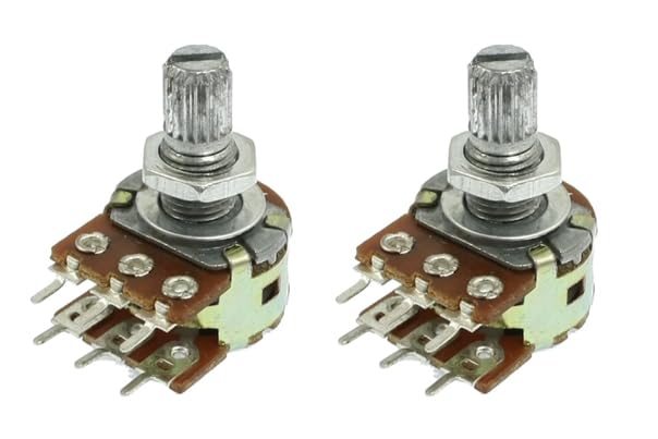 SP B50K Ohm Dual Linear Taper 6-Pin Rotary Potentiometer - 10 Pack for Audio Equipment, Guitar Pedals & DIY Electronics Projects