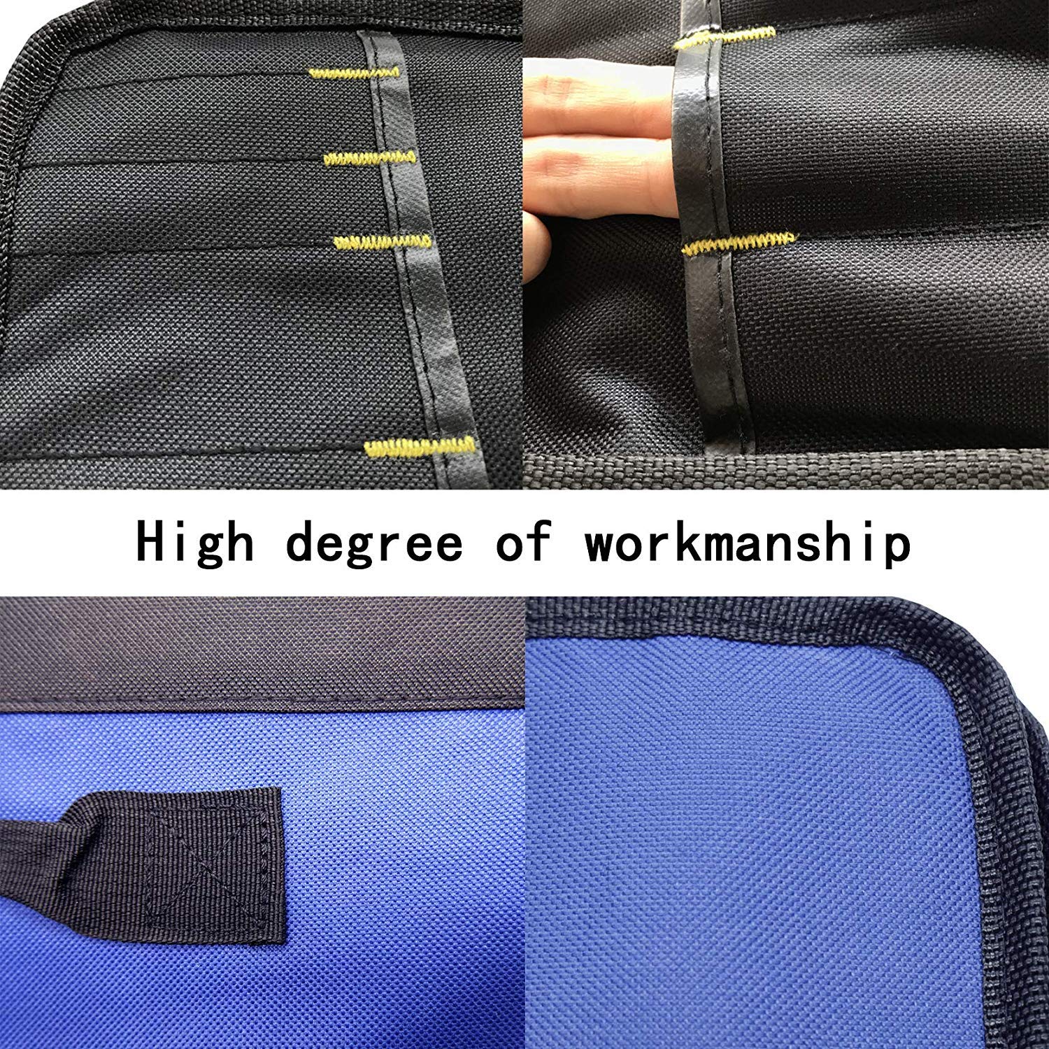 Durable Tool Pouches & Organizers - Socket Holder, Multi-Pocket Screwdriver & Wrench Roll-Up Pouch for Mechanics & DIY Projects | Workshop, Garage & Job Site Essential