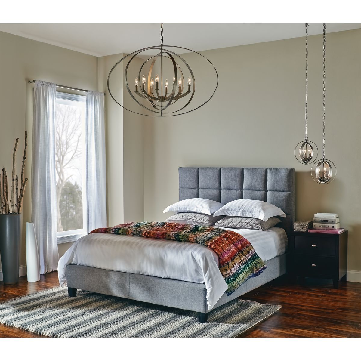 Equinox Collection - Modern 3-Light Sphere Pendant Chandelier for Dining Room, Kitchen Island & Living Room Lighting
