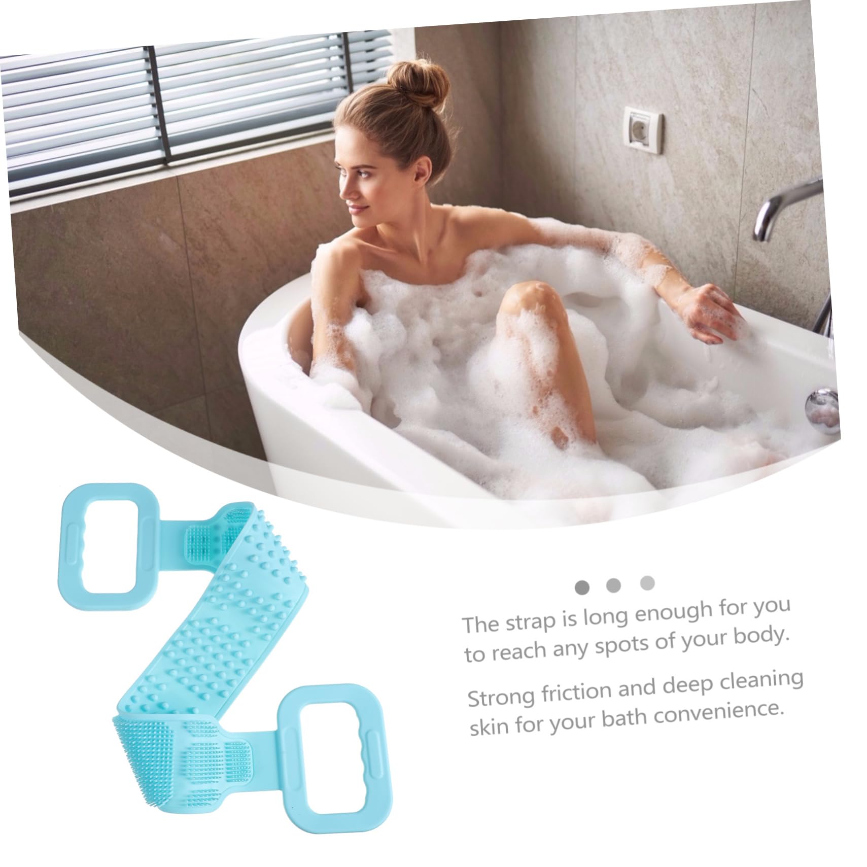 FOMIYES Soft Silicone Bath Brush with Mesh Back Scrubber - Exfoliating Body Scrubber for Smooth Skin, Travel-Friendly Shower Brush, Family Pack (Great for Back Scrubbing, Spa Days & Sensitive Skin Care)