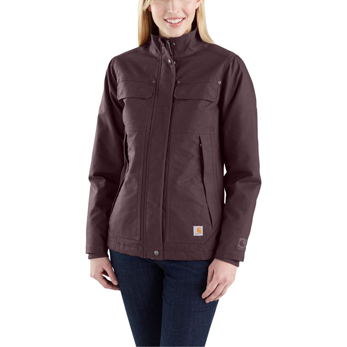Carhartt Women's Quick Duck Jefferson Traditional Jacket - Durable Workwear for Outdoor Activities, Construction & Farming | Water-Resistant & Comfortable
