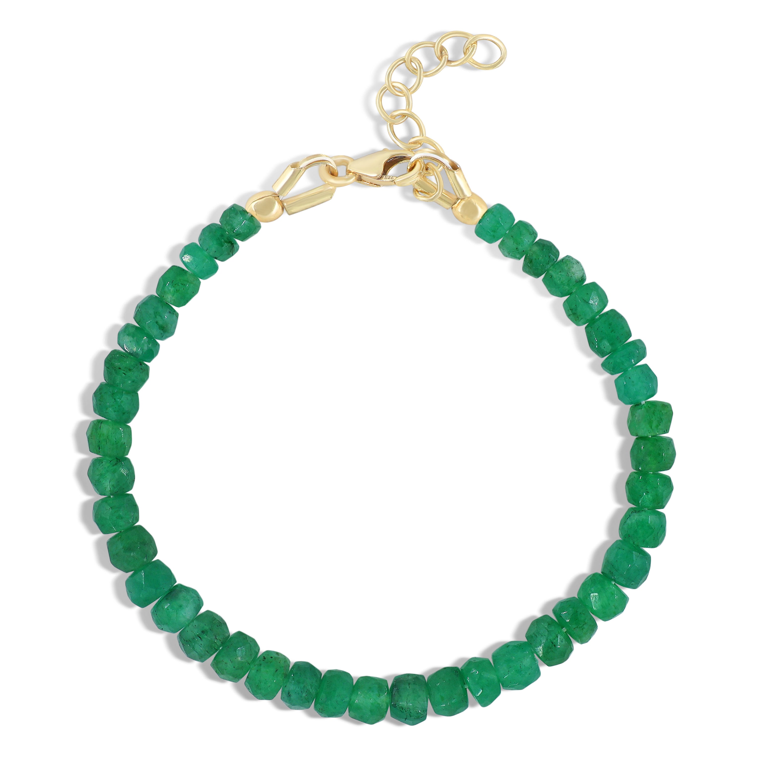 Grace in Green Emerald Beaded Bracelet - Elegant Beaded Jewelry for Women, Dainty Gemstone Bracelet Gift for Her - Perfect for Weddings, Parties & Special Occasions