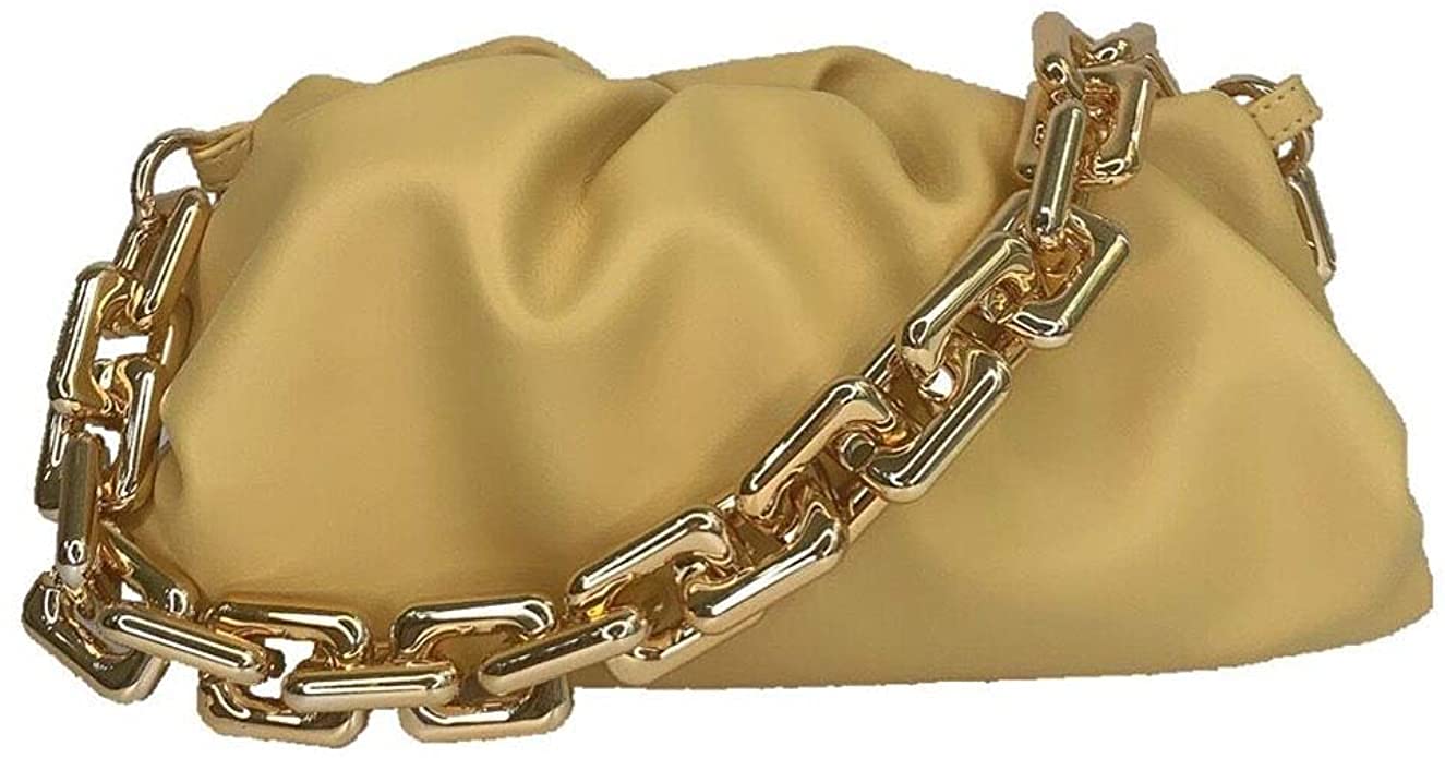 Stylish Dumpling Bag for Women - Trendy Cloud Purse with Chunky Chain Shoulder Strap | Perfect for Casual Outings, Parties & Everyday Use