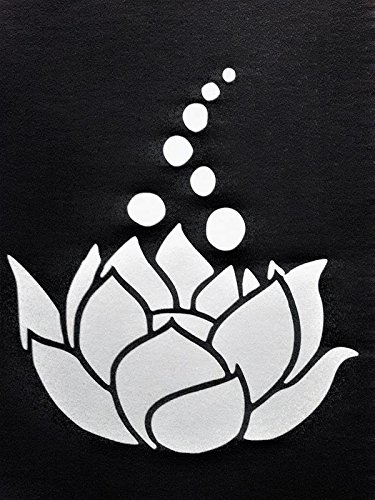 Yoga Namaste Zen Life Lotus Flower Vinyl Decal Sticker - White - 5.6