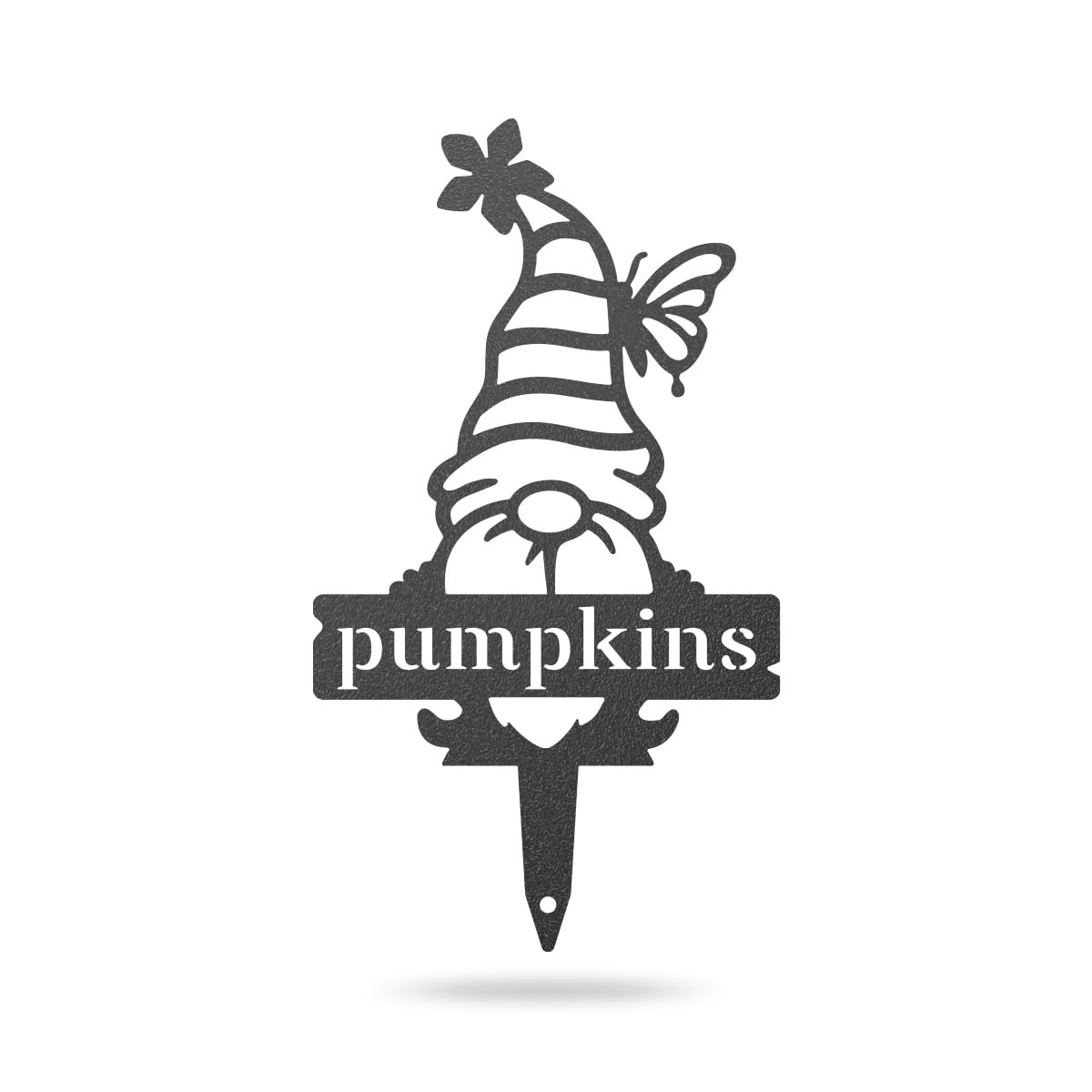 RealSteel Metal Garden Gnome Plant Markers - Durable Outdoor Plant Labels & Vegetable Garden Stakes for Gardening, Yard Decor & Gifts - Perfect for Pumpkins, Herbs & Flower Beds