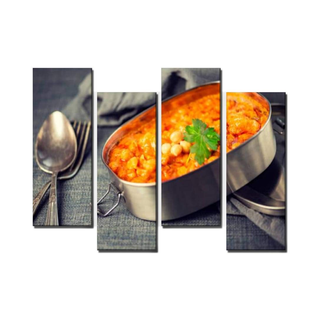 Vegan Chana Alu Masala in Eco-Friendly Lunch Box | Indian Spiced Chickpea Potato Curry | Healthy Plant-Based Meal Prep | Perfect for Office Lunch, Picnics & Sustainable Dining