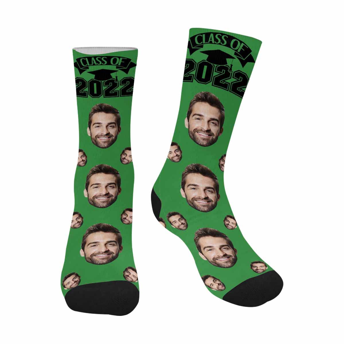 Custom Photo Graduation Socks 2022 - Personalized Crew Socks for Graduates | Great Gift for College Grads & Graduation Party Favors