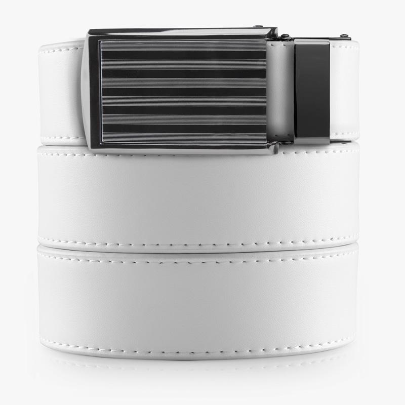 Custom White Belt for Men & Women - Adjustable & Stylish Waist Belt for Casual, Office & Formal Wear - Perfect for Jeans, Trousers & Suits