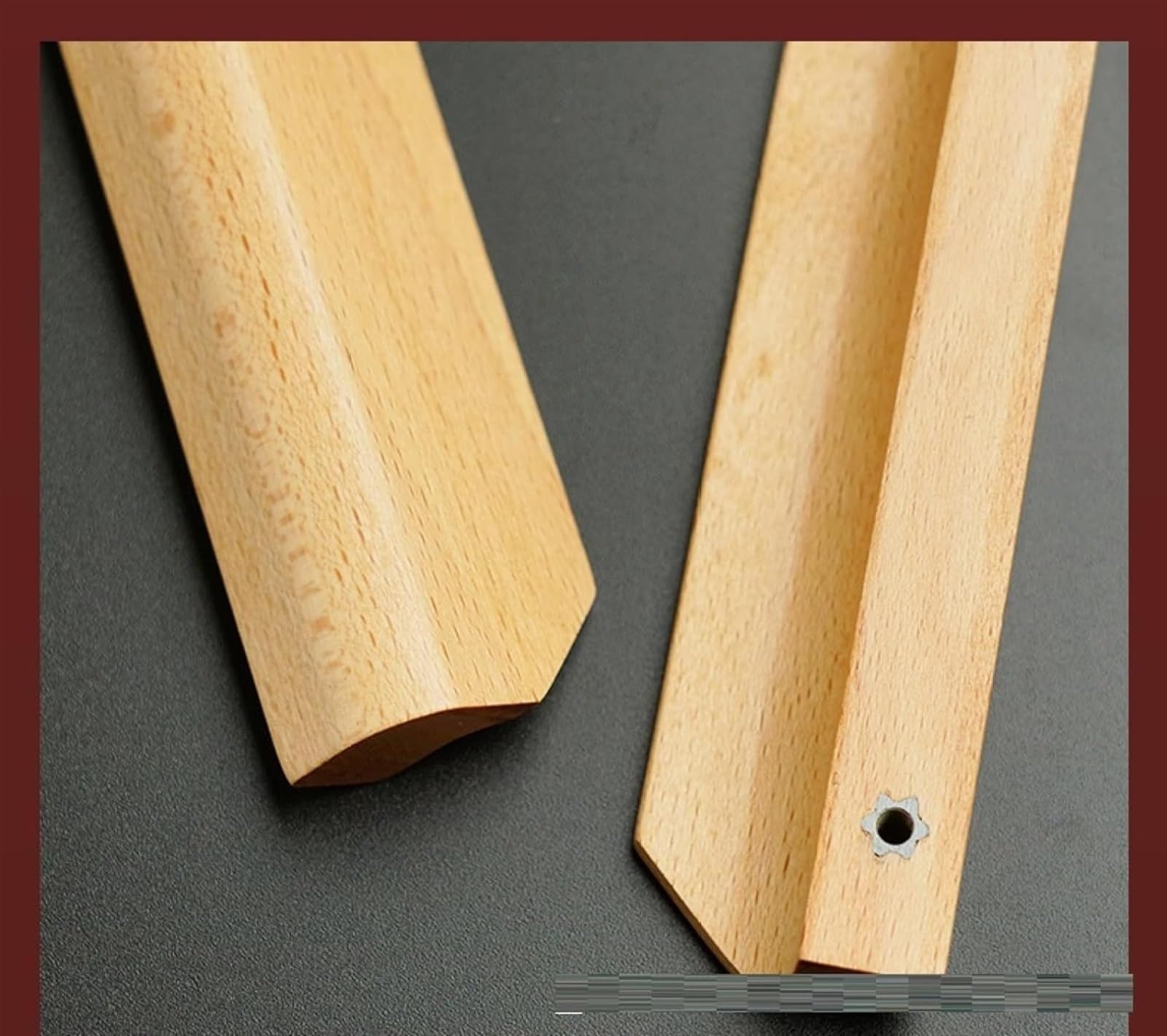 Solid Wood Cabinet Knobs & Pull Handles 2-Pack - Walnut Finish, 64mm Hole Distance - Premium Kitchen & Bathroom Hardware for Drawers & Doors - Perfect for Home Renovation & DIY Projects