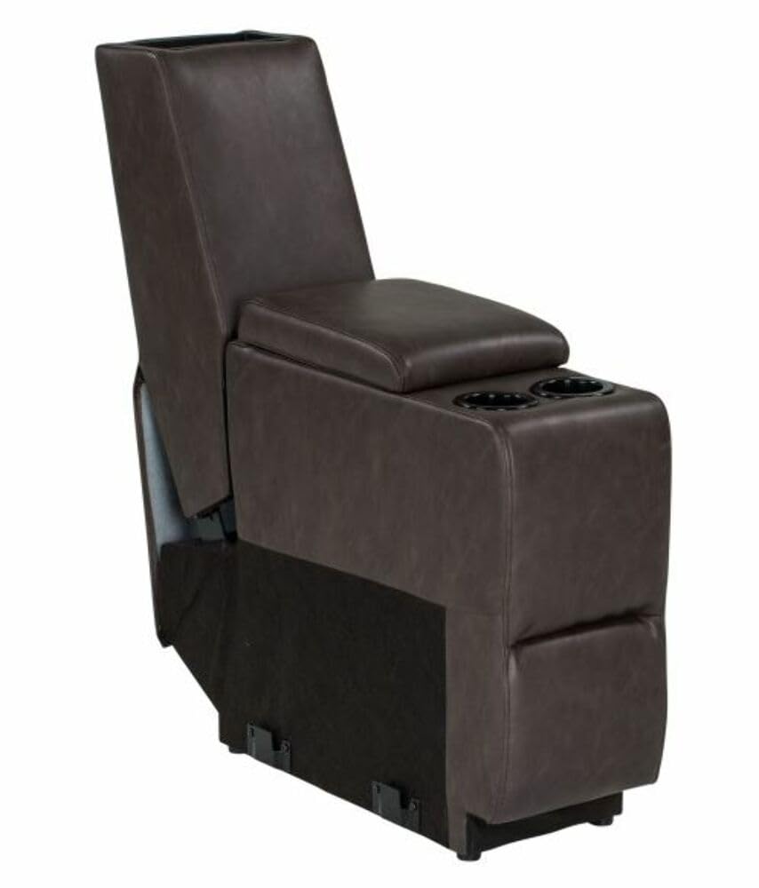 THOMAS PAYNE Heritage Series Majestic Chocolate Center Console - Stylish Storage for Living Room, Office & Entryway