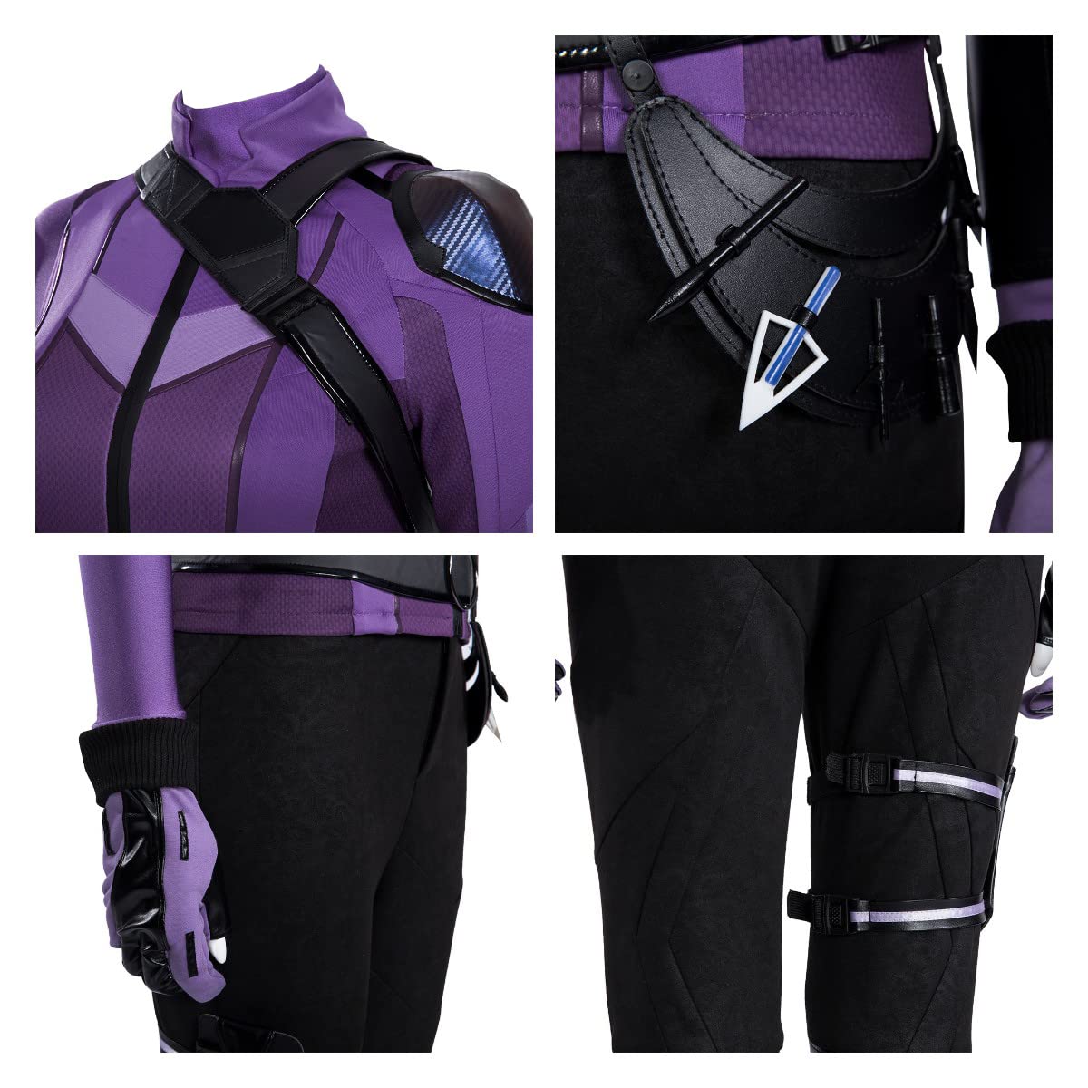 Hawkeye Cosplay Costume - Kate Bishop & Clint Barton Superhero Outfit for Halloween, Comic Con, Cosplay Events & Superhero Themed Parties