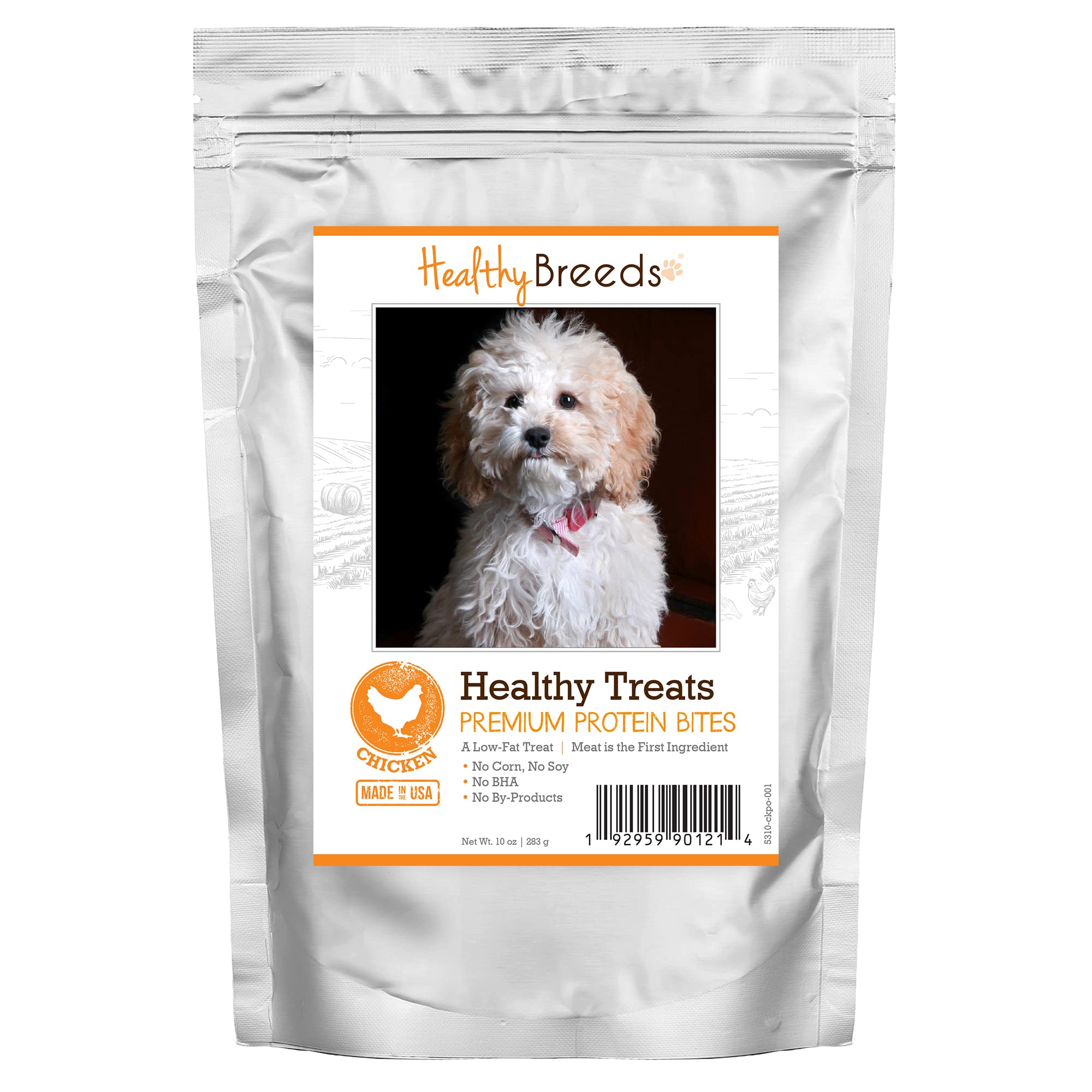 Healthy Breeds Cockapoo Premium Protein Bites Chicken Dog Treats - 10 oz | All-Natural, Grain-Free Training Snacks for Small & Medium Dogs | Perfect for Rewards, Training & Travel