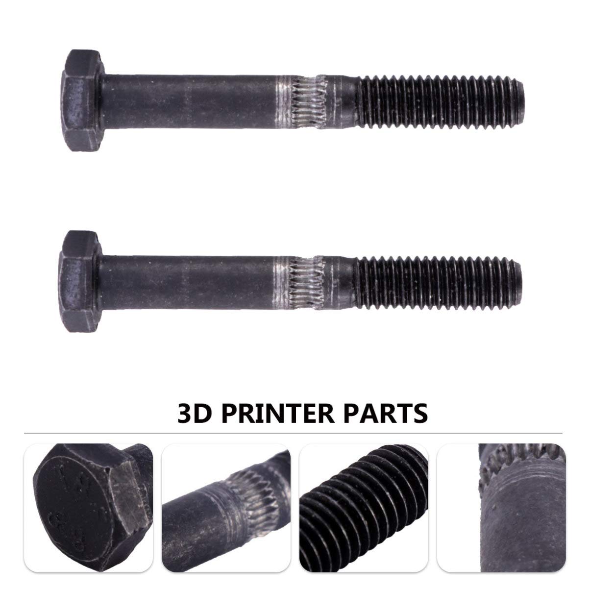 2pcs Extruder Wire Shaft & Silk Cord Caulking Tips Set - Black Metal Furniture Screws with Hobbed Bolt & 3-Fold Pocket Hole Design | Perfect for DIY Furniture Assembly, Woodworking Projects & Home Repairs