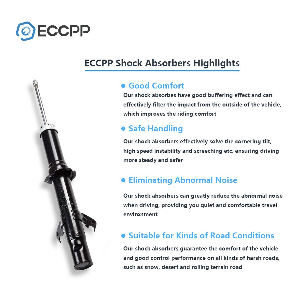 ECCPP Front & Rear Shock Absorber Strut Kit - Compatible with 2003-2008 Mazda 6 | Durable Suspension Replacement for Smooth Ride | Perfect for City Commuting & Road Trips