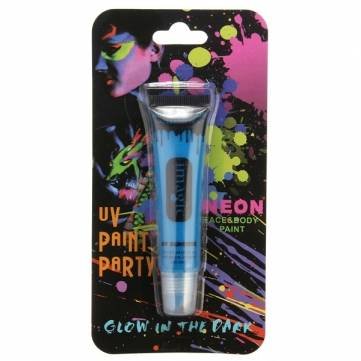 Glow in the Dark Body Paint - Blue UV Blacklight Reactive Face & Body Paint for Halloween, Raves, Parties & Festivals | Non-Toxic & Washable