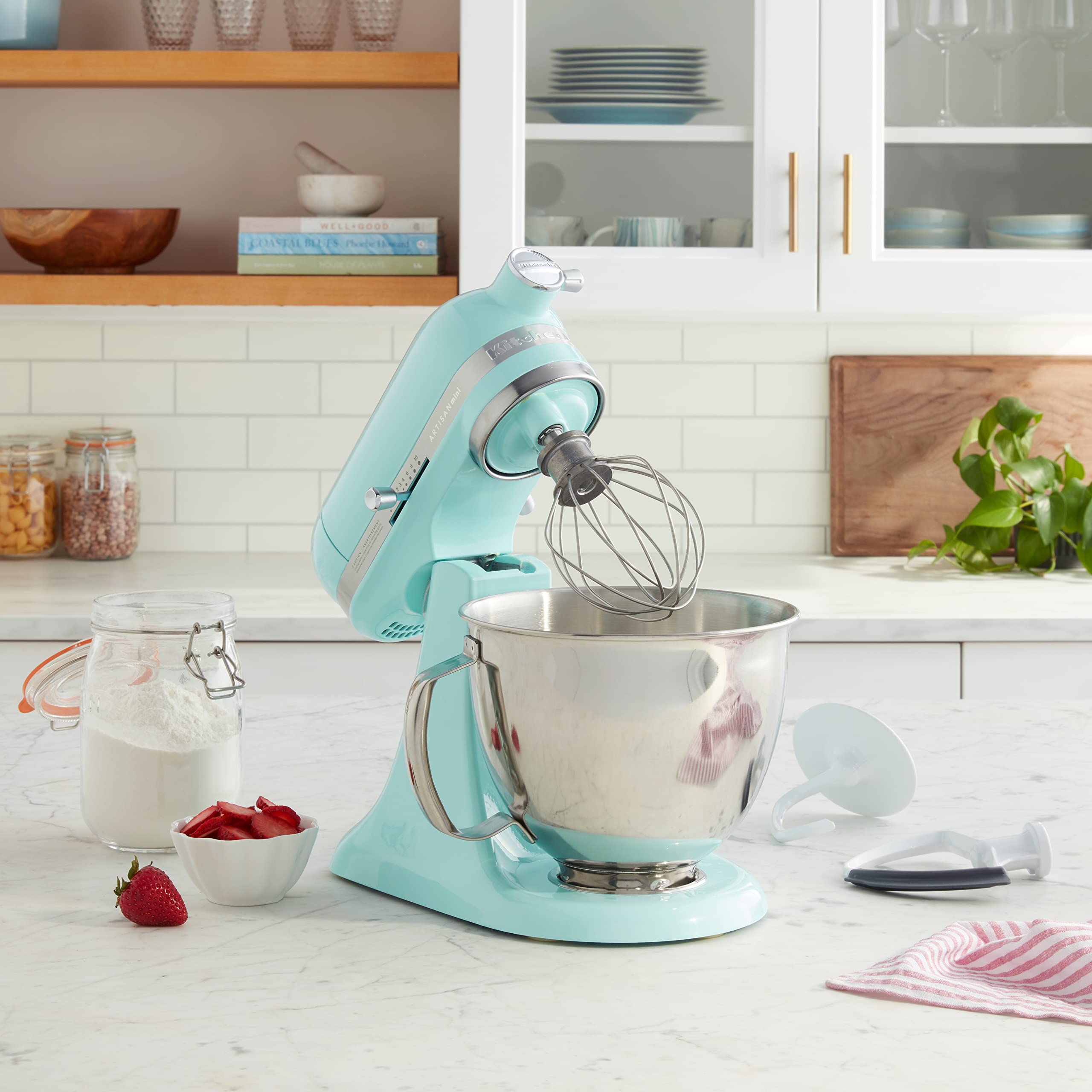 KitchenAid Artisan Mini 3.5 Quart Tilt-Head Stand Mixer - KSM3316X - Ice Blue | Compact Baking Mixer for Small Kitchens | Perfect for Cookies, Cakes & Dough