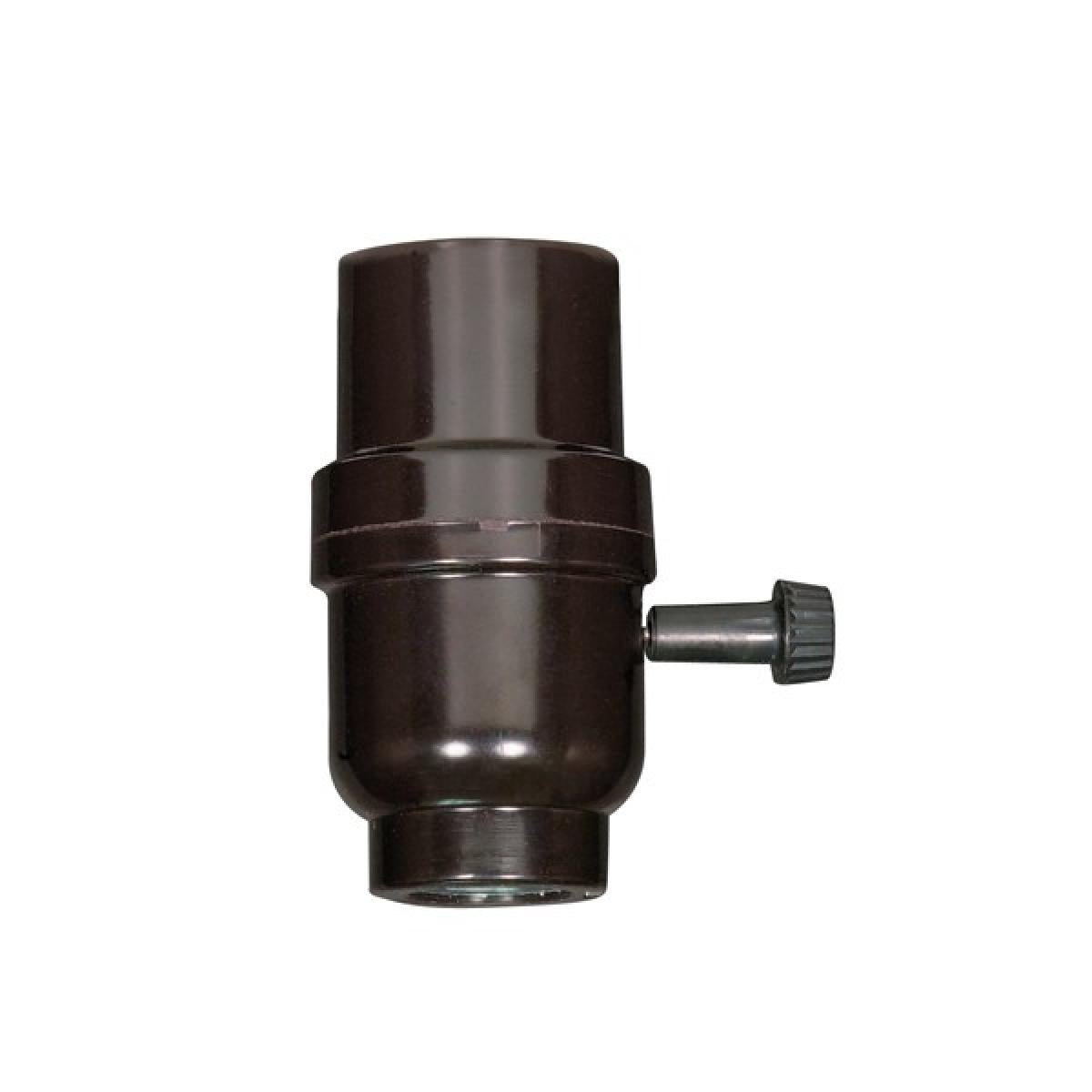 3-Way Turn Knob with Metal Bushing - Black No Set Screw - for Machinery, Equipment, and DIY Projects