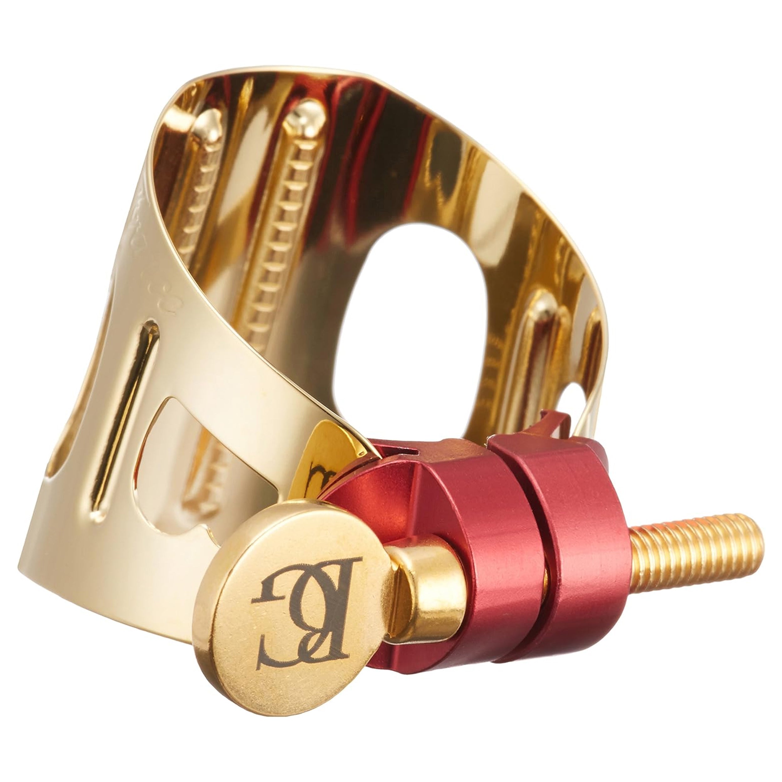 24K Gold Plated BG Duo Ligature for Alto Saxophone & Bb Clarinet with Protective Cap - Premium Brass Instrument Accessory for Professional Musicians & Students - Perfect for Jazz, Classical & Band Performances