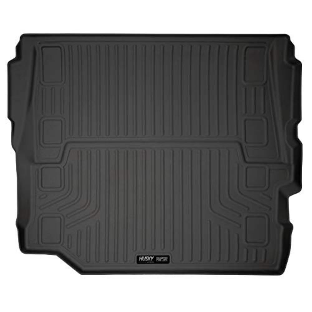 Husky Liners Weatherbeater Cargo Liner for 2019-2025 Jeep Wrangler (JL) 2-Door - 1-Piece Black Heavy Duty Floor Mat (20711) | All-Weather Protection for Off-Road & Daily Driving
