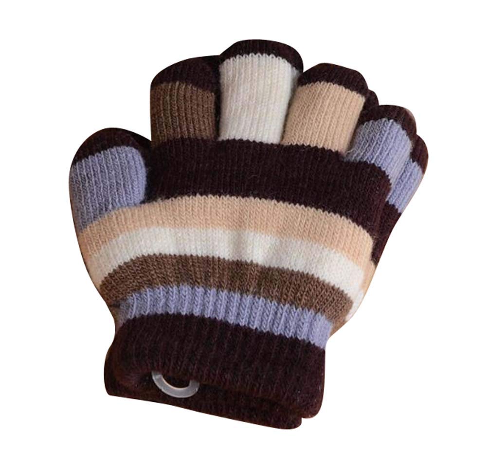 DRAGON SONIC Kids Winter Warm Mittens - Colorful Five-Finger Gloves for Boys & Girls (2-6 Years Old) - E06 - Perfect for Snow Play, Outdoor Activities & Cold Weather Protection