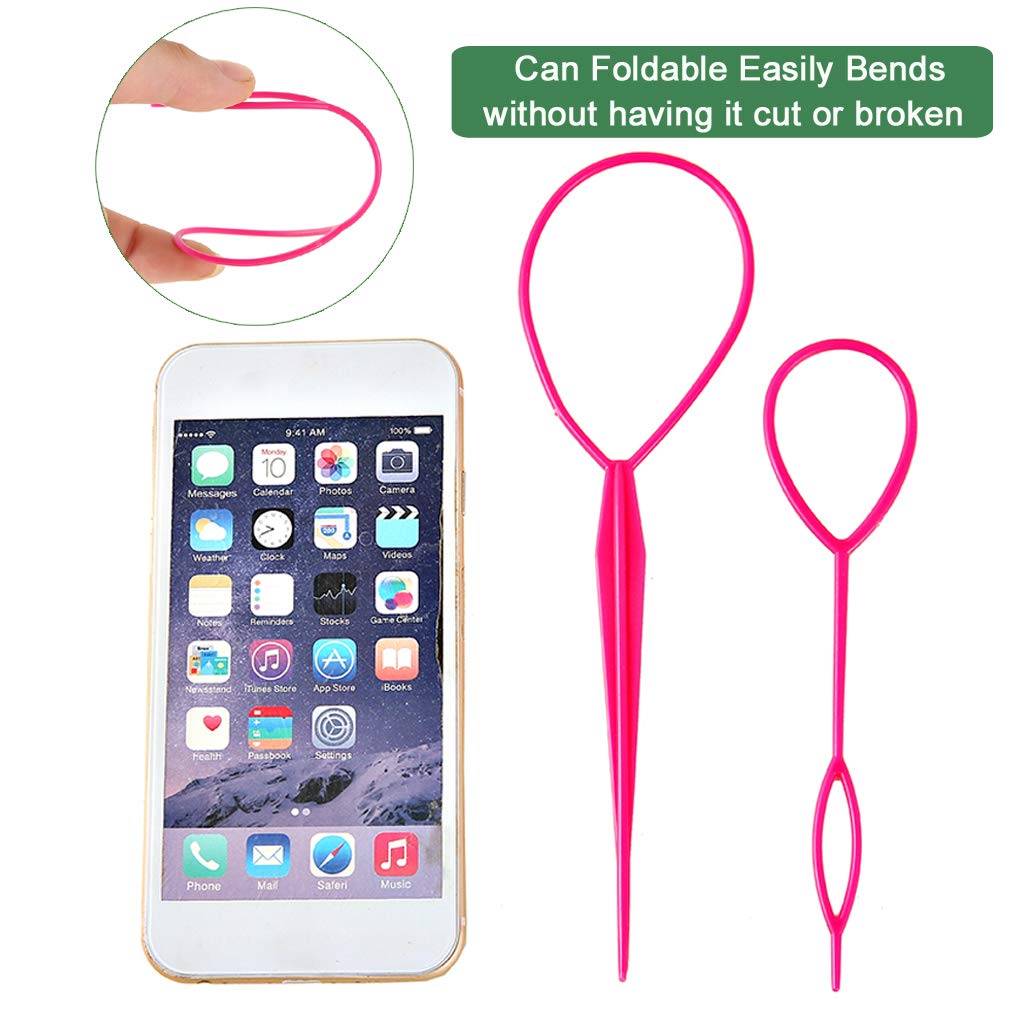 5 Pairs Plastic Hair Braid & Ponytail Maker Tools - French Braid Accessories, Hair Loops for Styling - Perfect for DIY Hairstyles, Parties, and Everyday Use