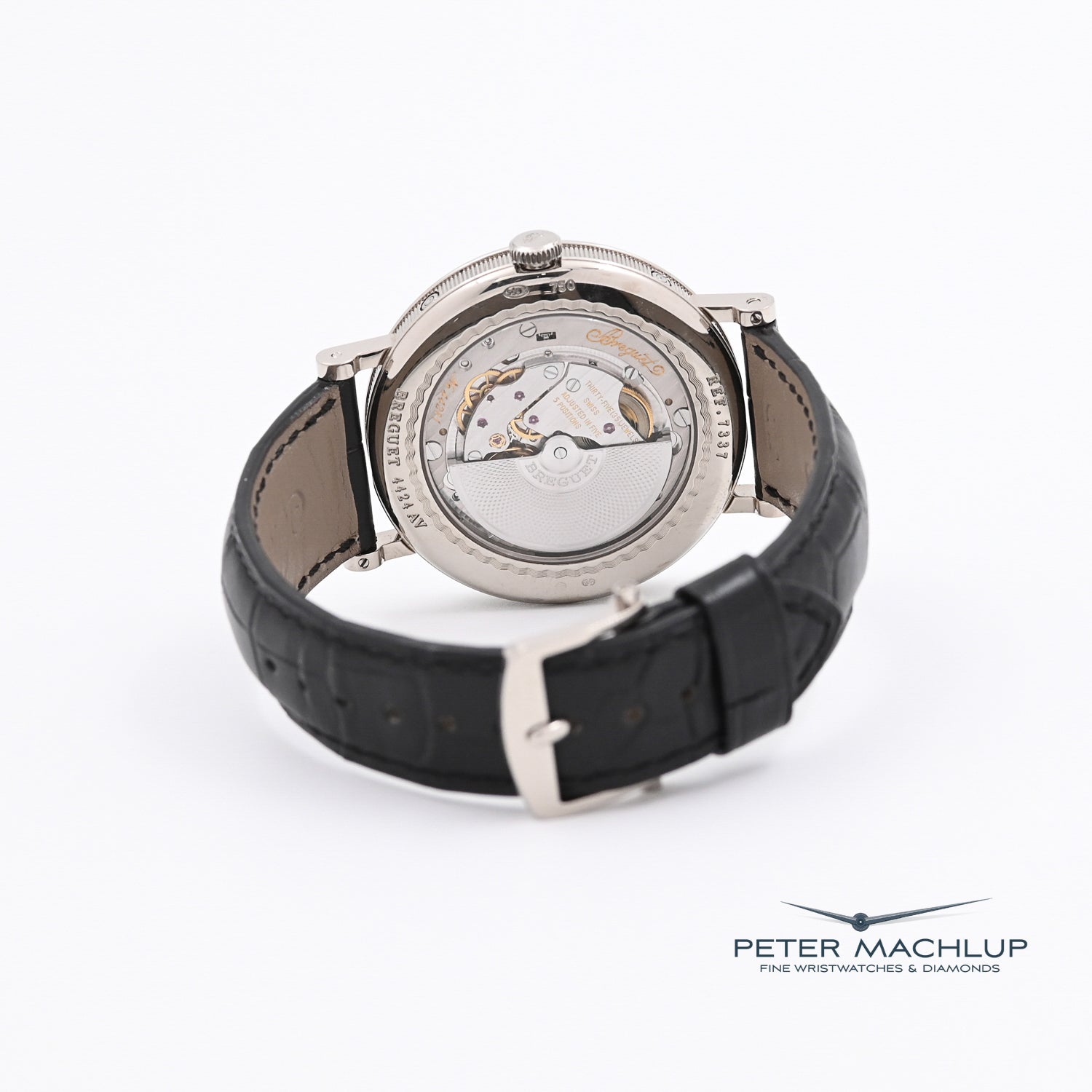 18ct White Gold Breguet Classique Moonphase Watch - Luxury Swiss Automatic Timepiece with Moon Phase Complication, Date Display & Sapphire Crystal - Perfect for Formal Events, Business Meetings & Collectors