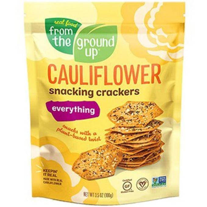 Organic Cauliflower Snacking Crackers - Gluten-Free, Vegan, Low Carb (100g) | Healthy On-The-Go Snack for Work, School & Travel